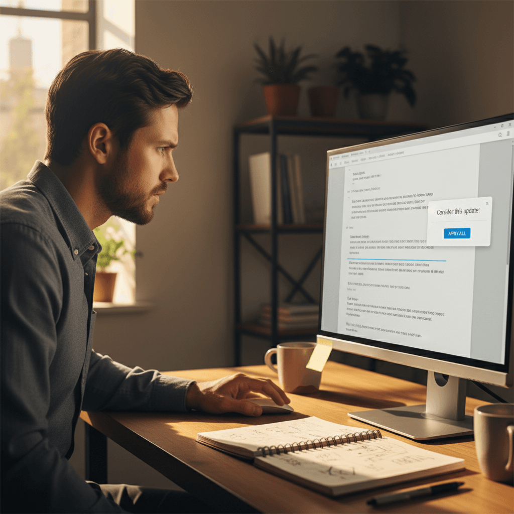 User refining generated email content